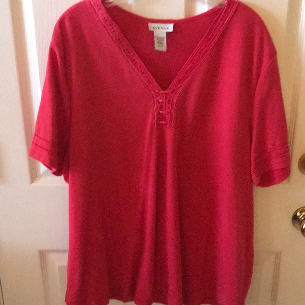 Pink top. Plus size